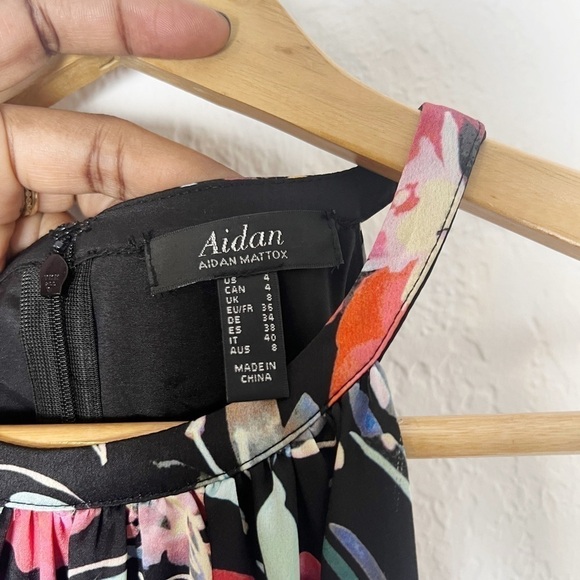 Aidan Mattox Tiered Floral Maxi Dress - Picture 7 of 10